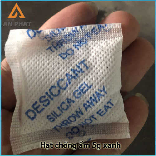 Hạt chống ẩm túi 5g màu xanh