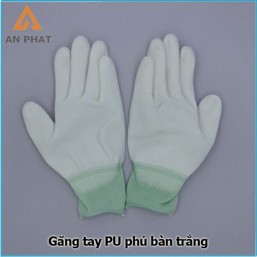Găng tay PU phủ bàn trắng HQ trước