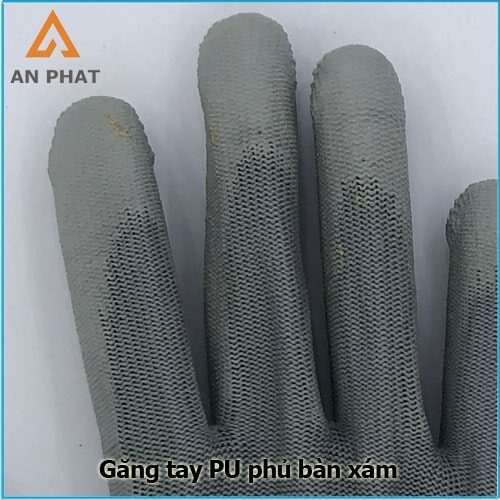 Lớp phủ PU màu xám phủ lên cả ngón tay