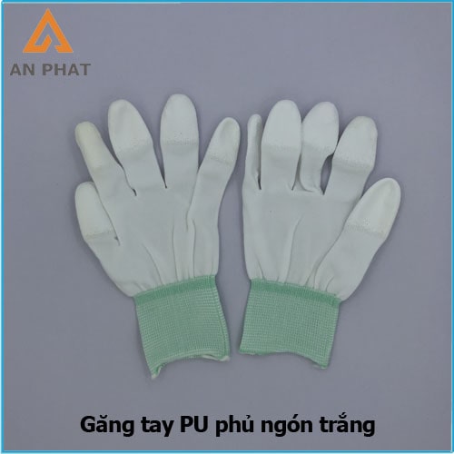 Găng tay pu phủ ngón màu trắng trắng Hàn quốc Size M