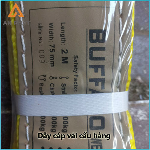 Thông số của dây cáp vải được đính kèm trên cáp