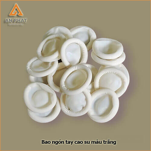 bao ngón cao su màu trắng