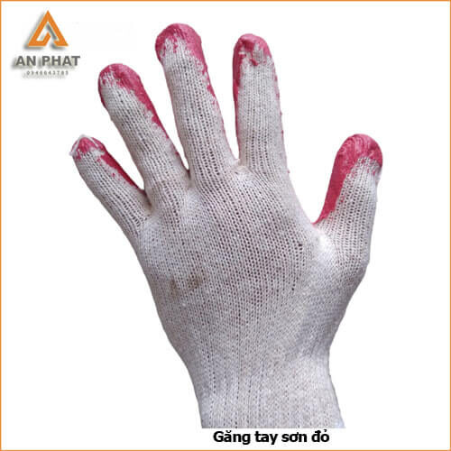 găng tay sơn đỏ có độ co giãn và thoáng khí tốt