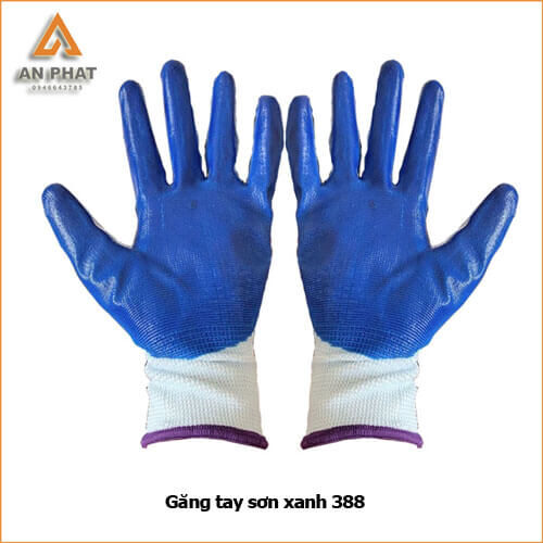 Găng tay phủ sơn xanh 388 có độ co giãn rất lớn