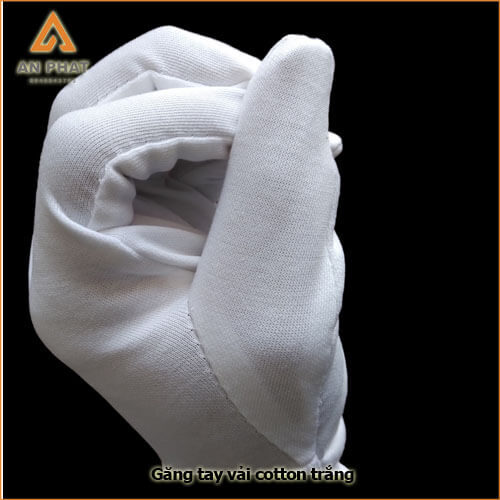 Găng tay cotton trắng đeo thoải mái, dễ thao tác, không làm xước sản phẩm