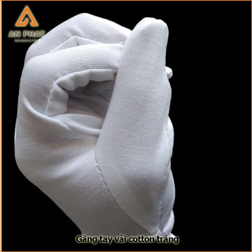 Găng tay vải trắng đeo thoải mái, dễ thao tác, không làm xước sản phẩm