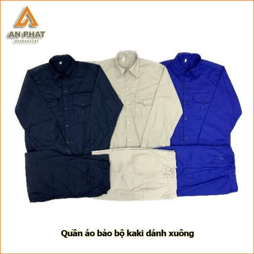 Quần áo bảo hộ lao động vải kaki 2.1 nam định