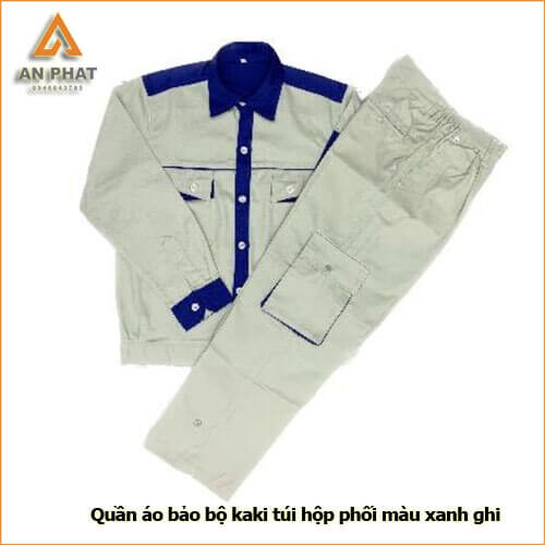 Quần áo bảo hộ lao động túi hộp vải kaki 3.1